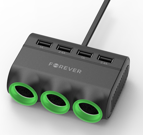 Splitter auto Forever CSS-05 3porturi+4xusb 16476