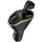 Casca bluetooth Hoco E47 Pro+ incarcator auto QC 3.0, 18W, 2xusb negru