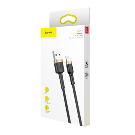 CABLU DATE BASEUS IPHONE CALKLF-CV1 QC3.0 1.5A, 2m negru-gold