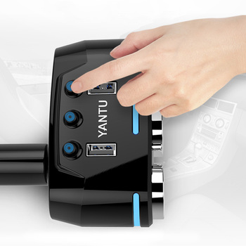 SPLITER AUTO B39 2porturi, 2XUSB 2.1A 100W+display