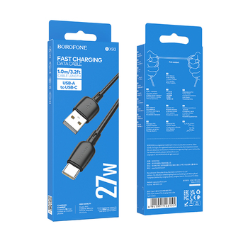 CABLU DATE BOROFONE TYPE-C BX93 27W 3A 1m negru