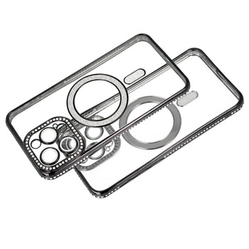 HUSA SPATE MAG SAFE Bling Samsung Galaxy S25 negru