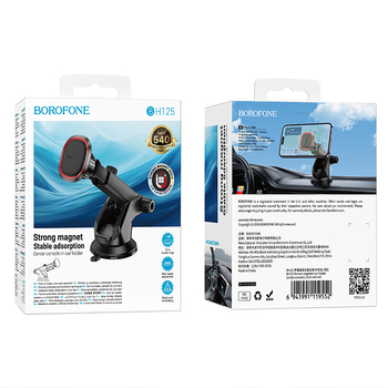 SUPORT AUTO BOROFONE BH125 negru-rosu