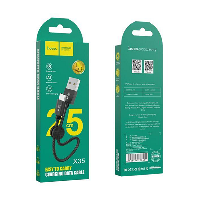 Cablu date HOCO Type c X35 Premium 0.25m negru
